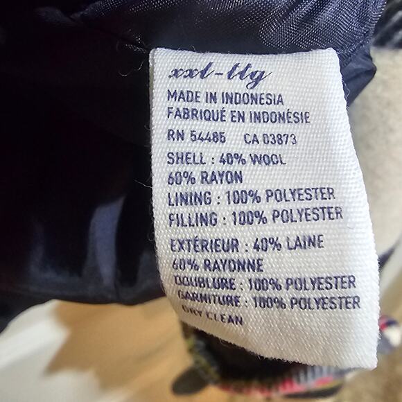 American Eagle Plaid Wool-Blend Peacoat XXL - Picture 6 of 7